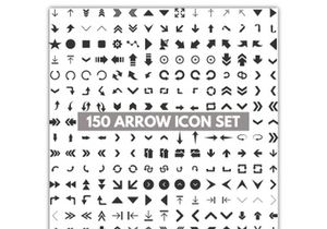Arrow Icons Set Vector