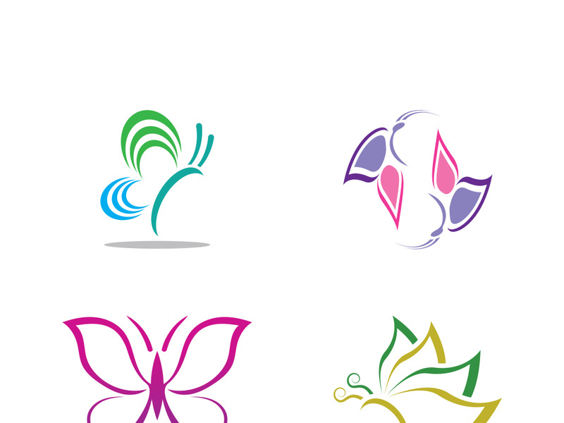 Butterfly logo icon vector design illustration