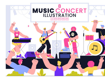 8 Live Music Event Illustration preview picture