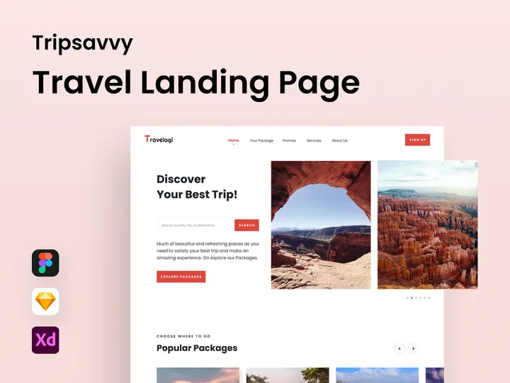 Tripsavvy - Travel Landing Page preview picture