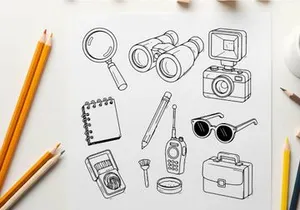 Travel essentials collection flat design vector illustration
