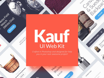 Kauf: Free web UI kit preview picture