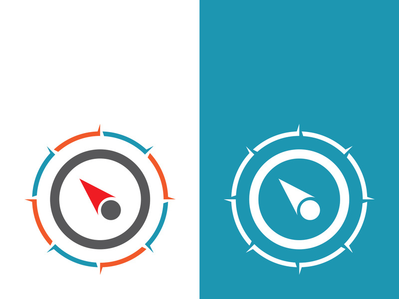 Compass logo template vector icon illustration design