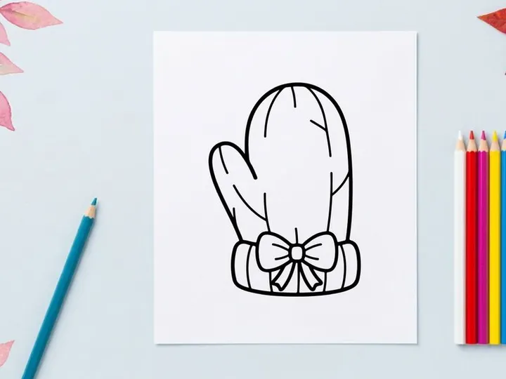 Hand-drawn Halloween candy bag with bow tie. Spooky trick-or-treat sack illustration for party favors and decorations.