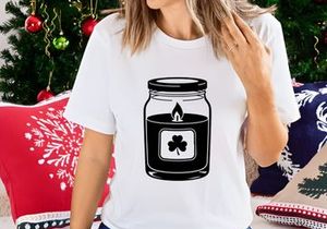 Saint Patrick's Day Candle with Shamrock