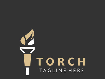 Torch logo Graphic, Olympics flame Modern Design Element simple minimalist preview picture