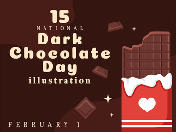 15 World Dark Chocolate Day Illustration preview picture