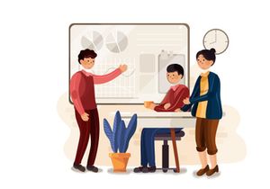 Startup company team meeting