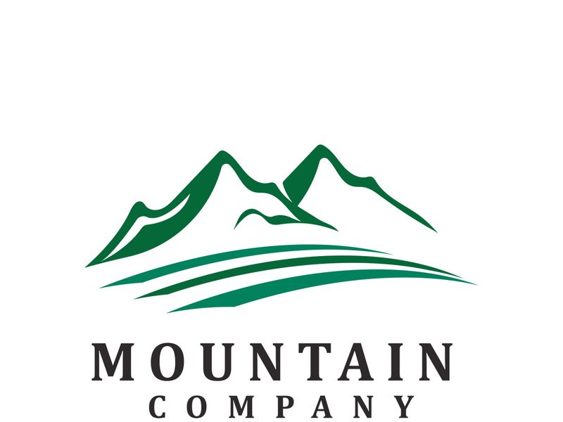 Mountain icon logo template vector illustration design