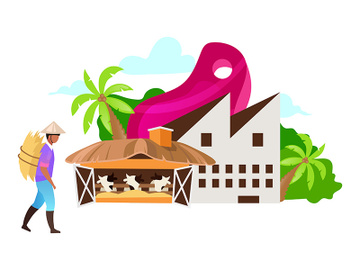 Food industry flat vector illustration preview picture