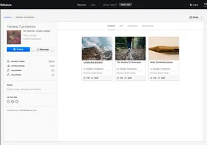 Behance GUI - free sketch template
