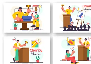9 Charity Fundraising Auction Illustration