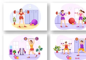 13 Weightlifting Sport Illustration