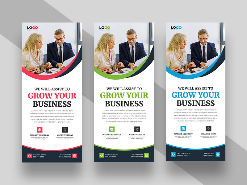 Marketing Agency Roll Up Standee Banner Ver-8