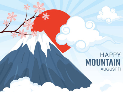 14 Mountain Day in Japan Illustration