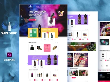 Vape Shop - UI Adobe XD preview picture
