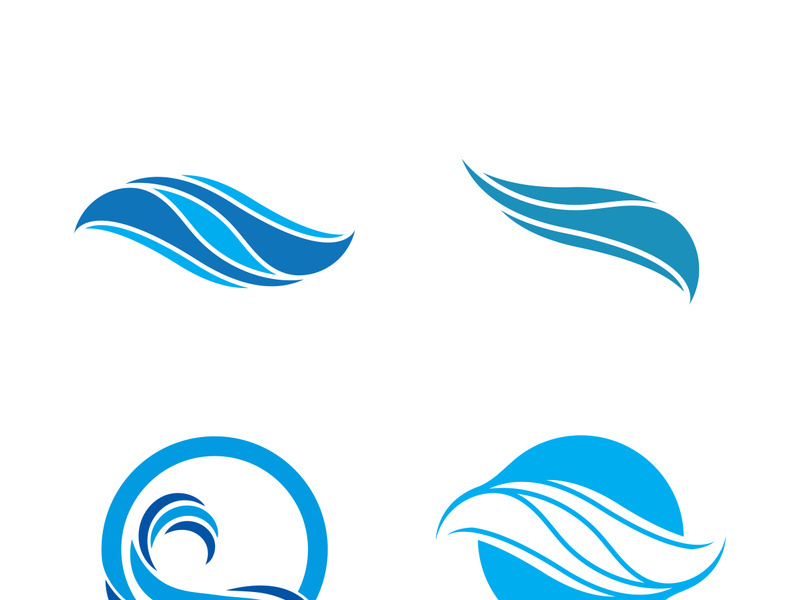Wave beach vector illustration design logo