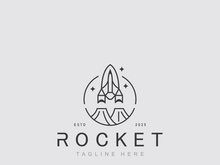 Rocket Logo Design template technology Design Concept, Creative Symbol