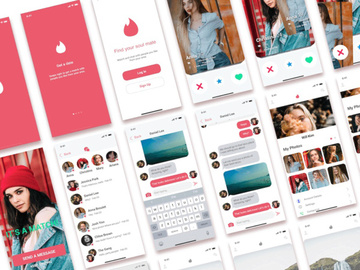 Tinder Dating App UI Kit preview picture