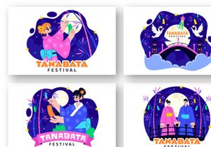 10 Tanabata Japan Festival Illustration