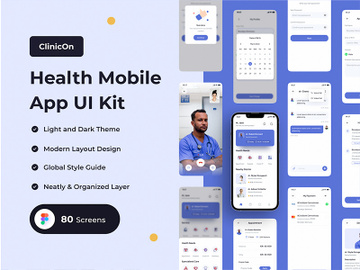 ClinicOn Health Mobile App UI Kit preview picture