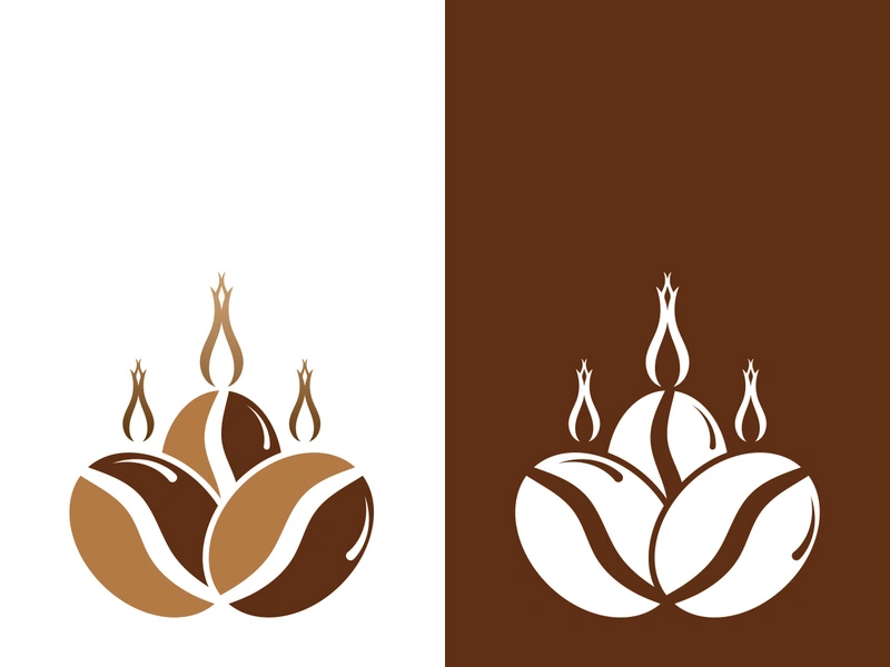 Coffee bean icon vector illustration template