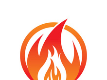 Fire logo design illustration and fire symbol icon vector