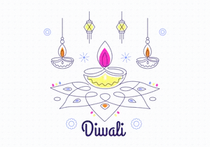 8 Diwali Vector Illustration