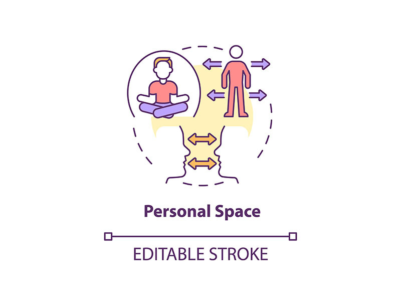 Personal space concept icon