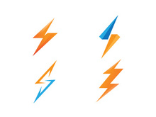 Lightning , Flash logo Template vector icon