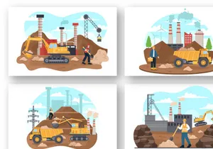 12 Mining Company Illustration