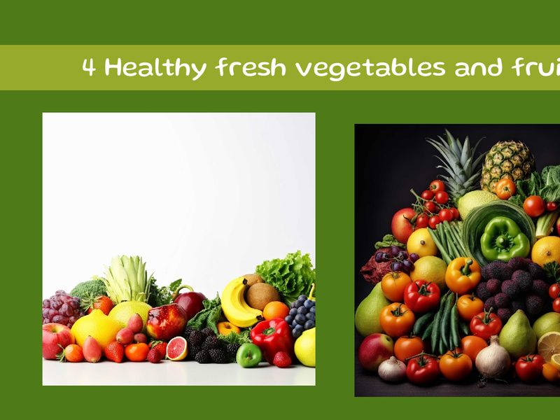 Healthy fresh vegetables and fruits