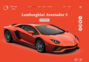 Car Website Header Concept