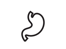 Stomach care icon logo designs illustration