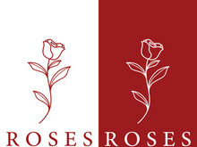 Creative rose flower logo design
