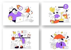 10 Work Burnout Illustration