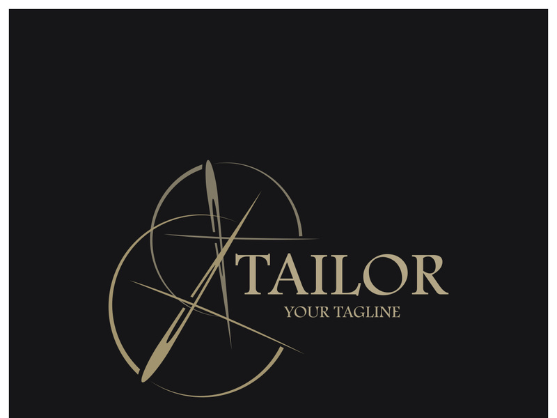 tailor logo icon illustration template combination of buttons for clothes, thread and sewing machine, for clothing product design, convection companies, fashion in vector form