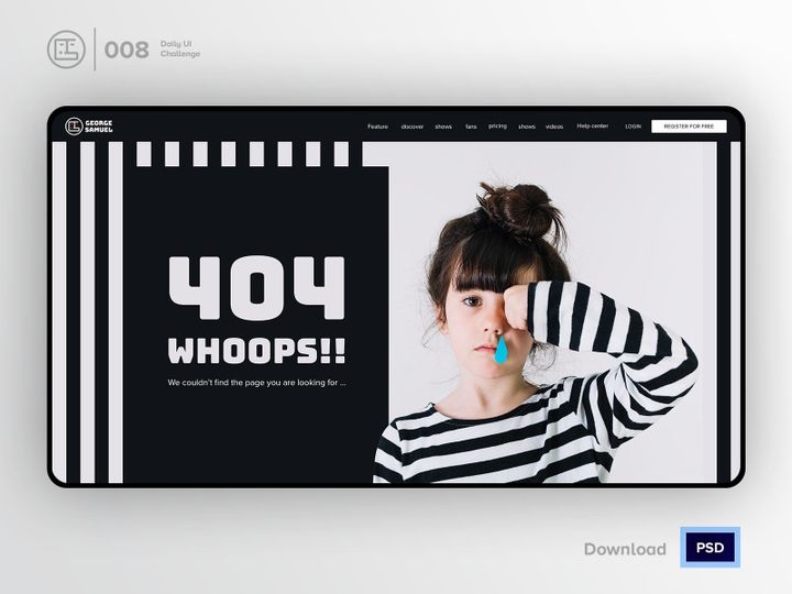404 page design