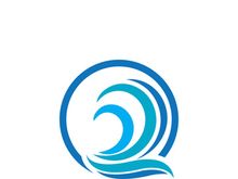 Wave beach vector illustration design logo