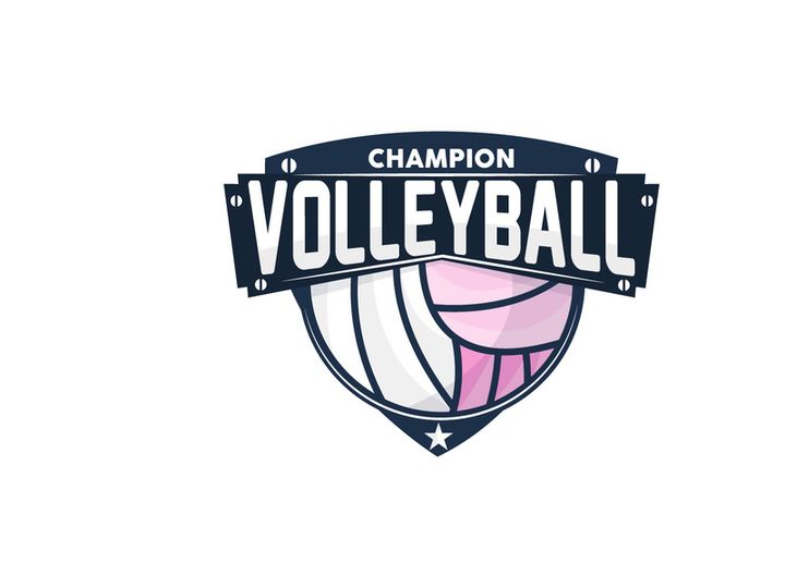 Volleyball Logo, Sport Simple Design, World Sports Tournament Vector