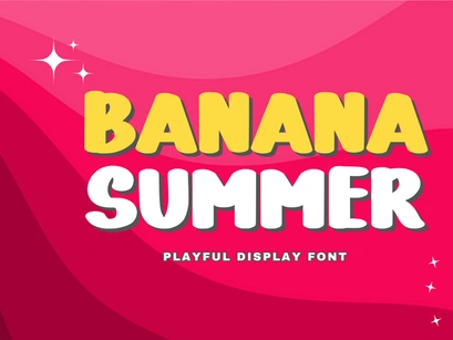 Banana Summer - Playful Display Font