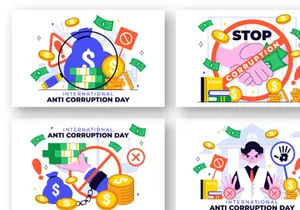 10 International Anti Corruption Day Illustration