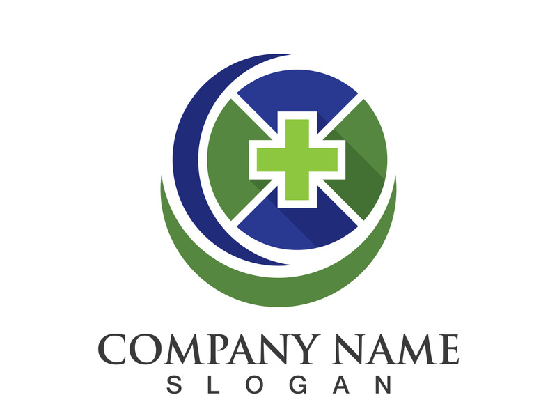 Medical health icon digital logo design vector illustration