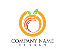 Orange logo design vector icon illustration design