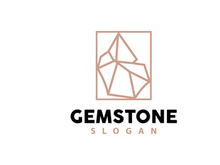 Gemstone Jewelry Logo, Design Vector Template