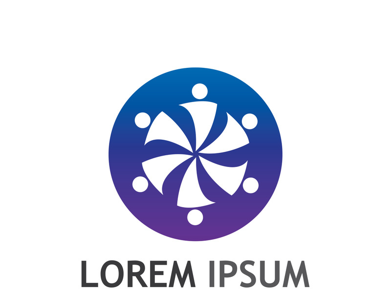 People social community logo design with creative idea