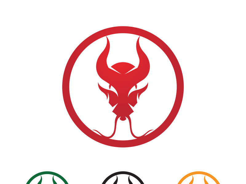 Dragon head vector image logo