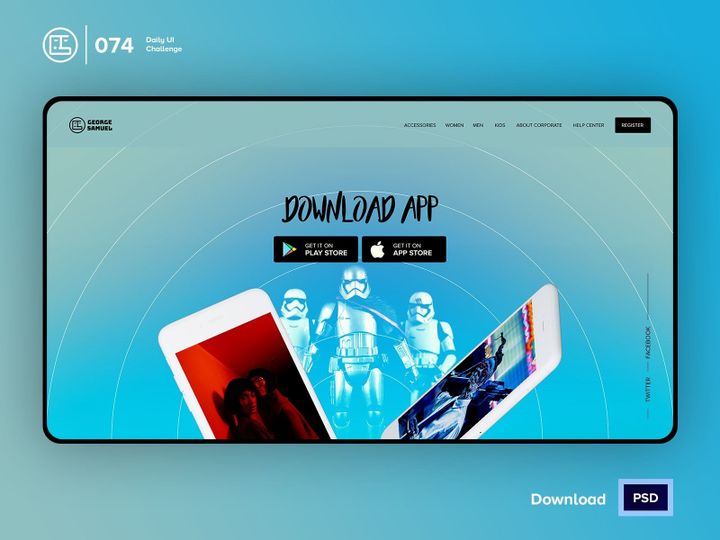Download App | Daily UI challenge - 074/100