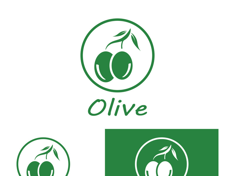 Olive fruit logo design.