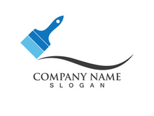 Paint brush logo and symbol